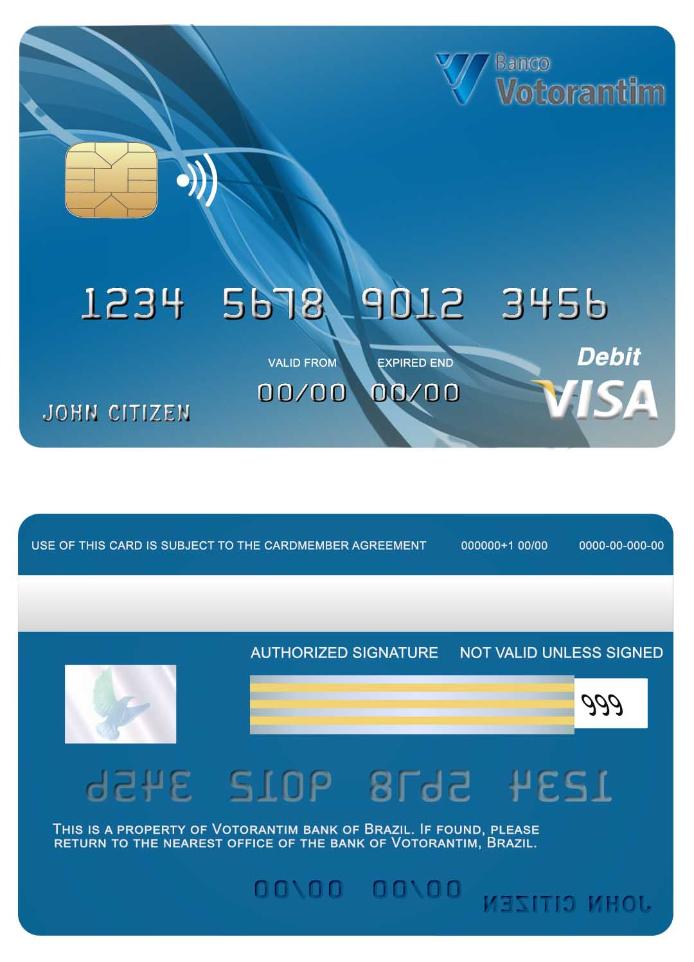 Brazil Votorantim bank visa card